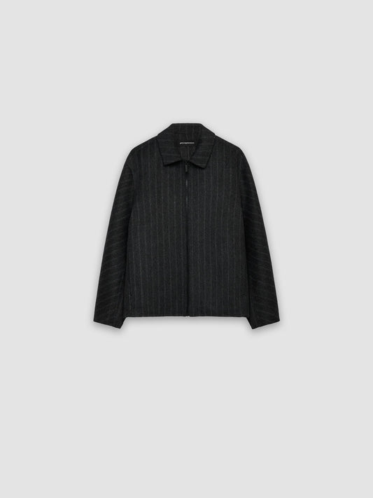 Double-faced Stripe Jacket - Grey Stripe