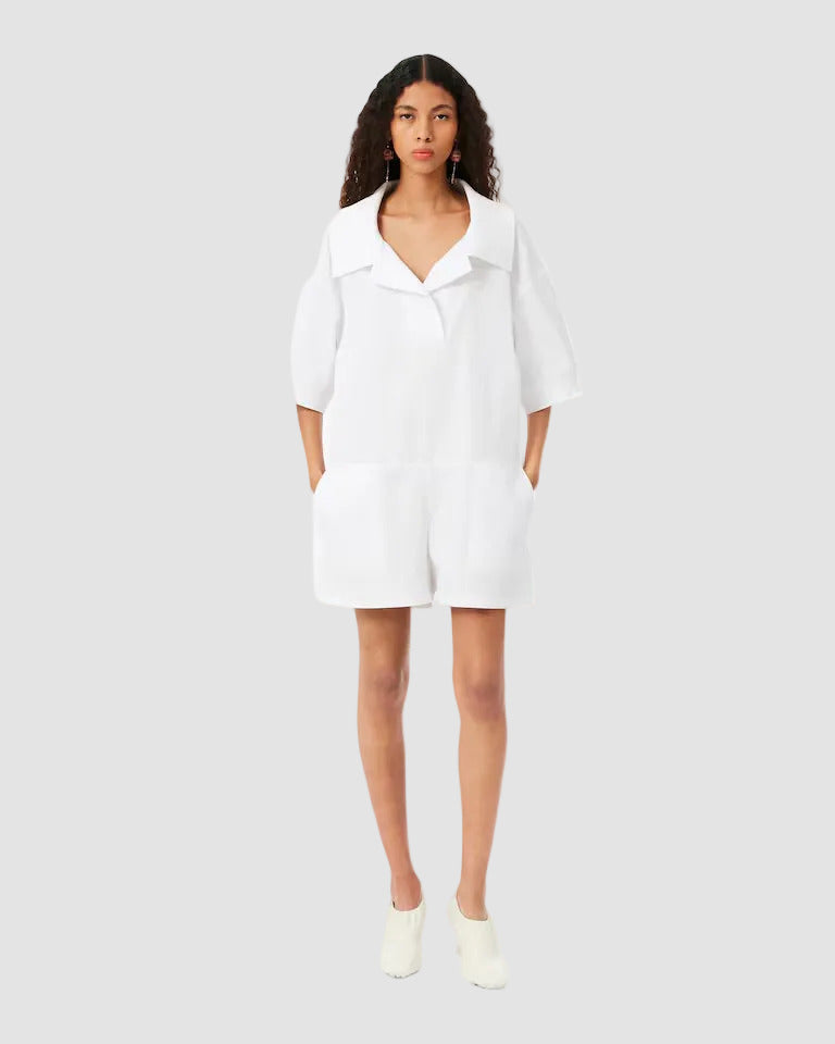 Runway Poplin Polo Collar Playsuit