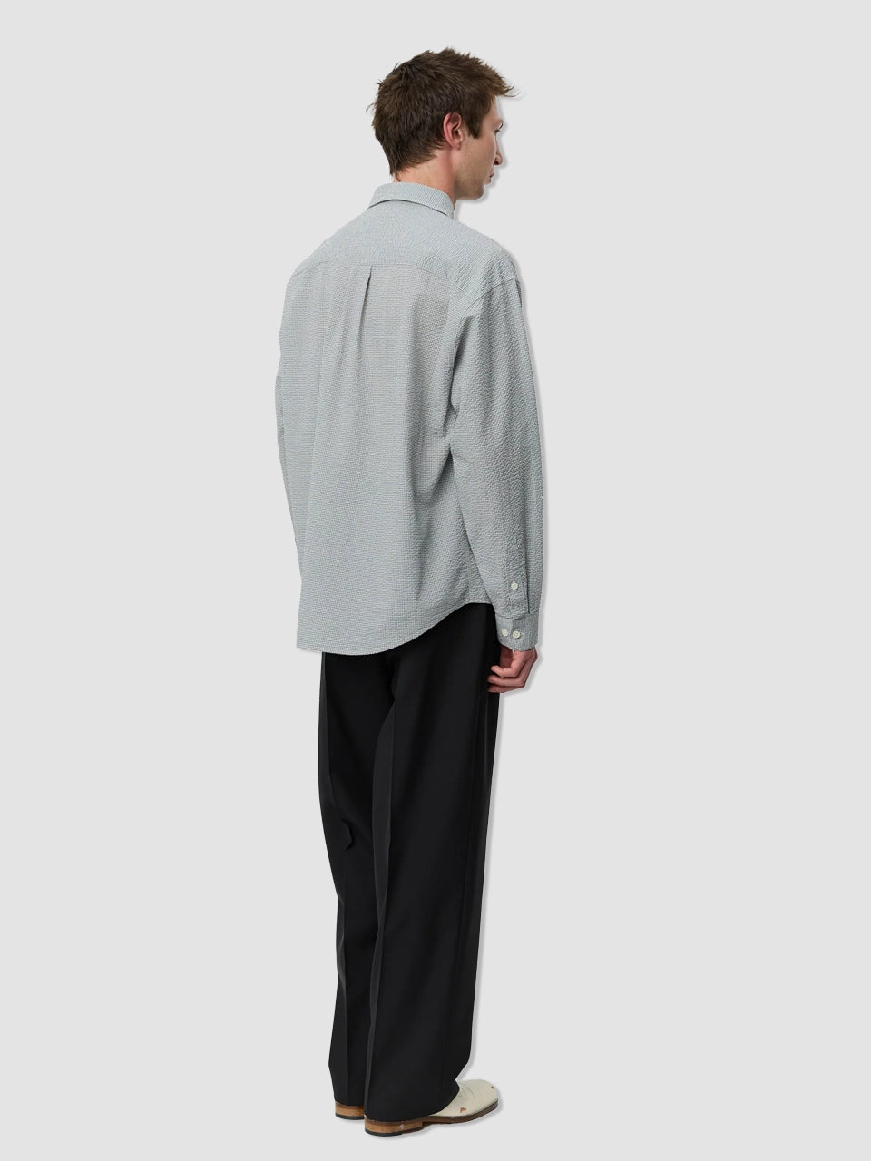 Executive Shirt - Textured Bottle Grey Check