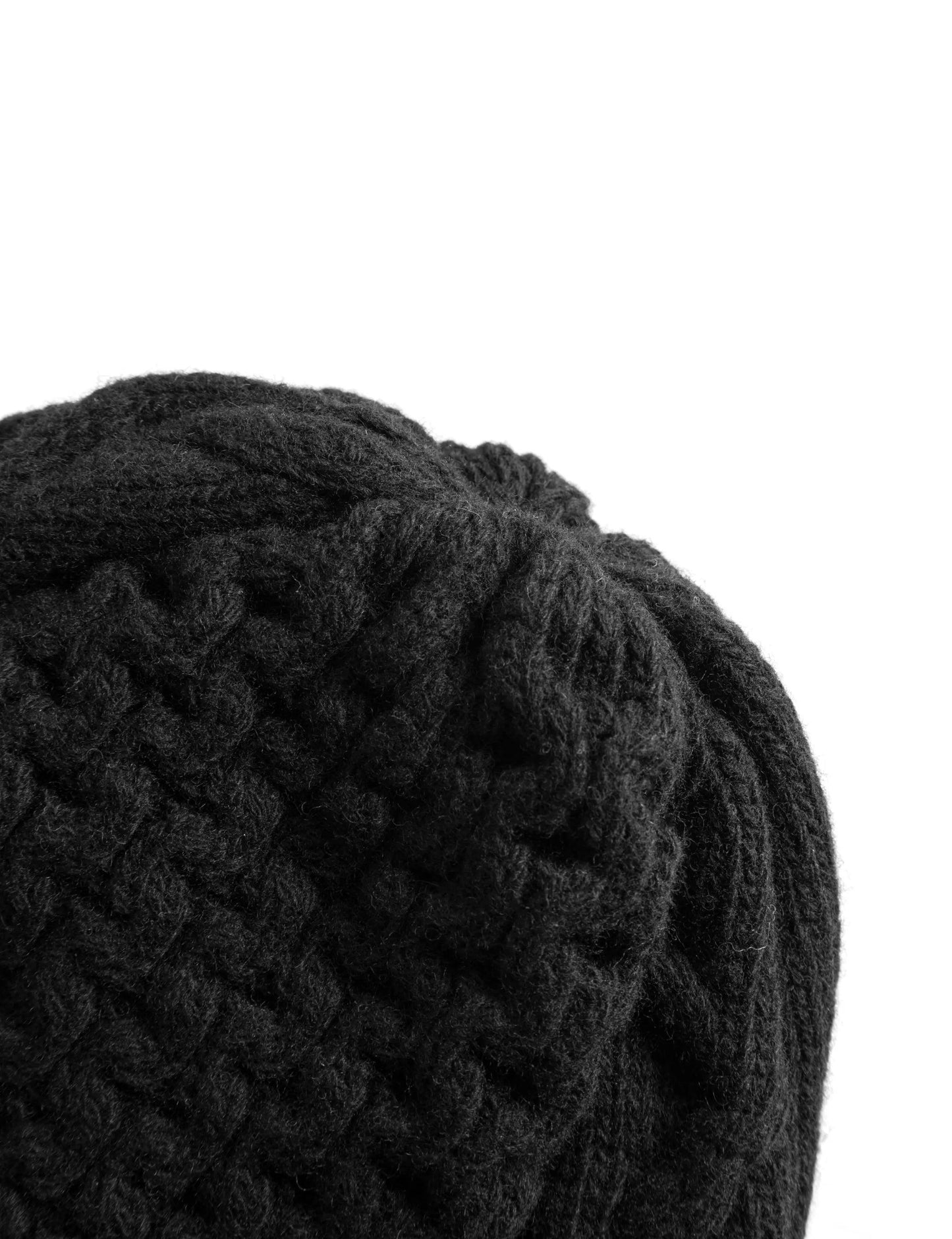 Hybrid Cable Beanie - Black - ect.studio