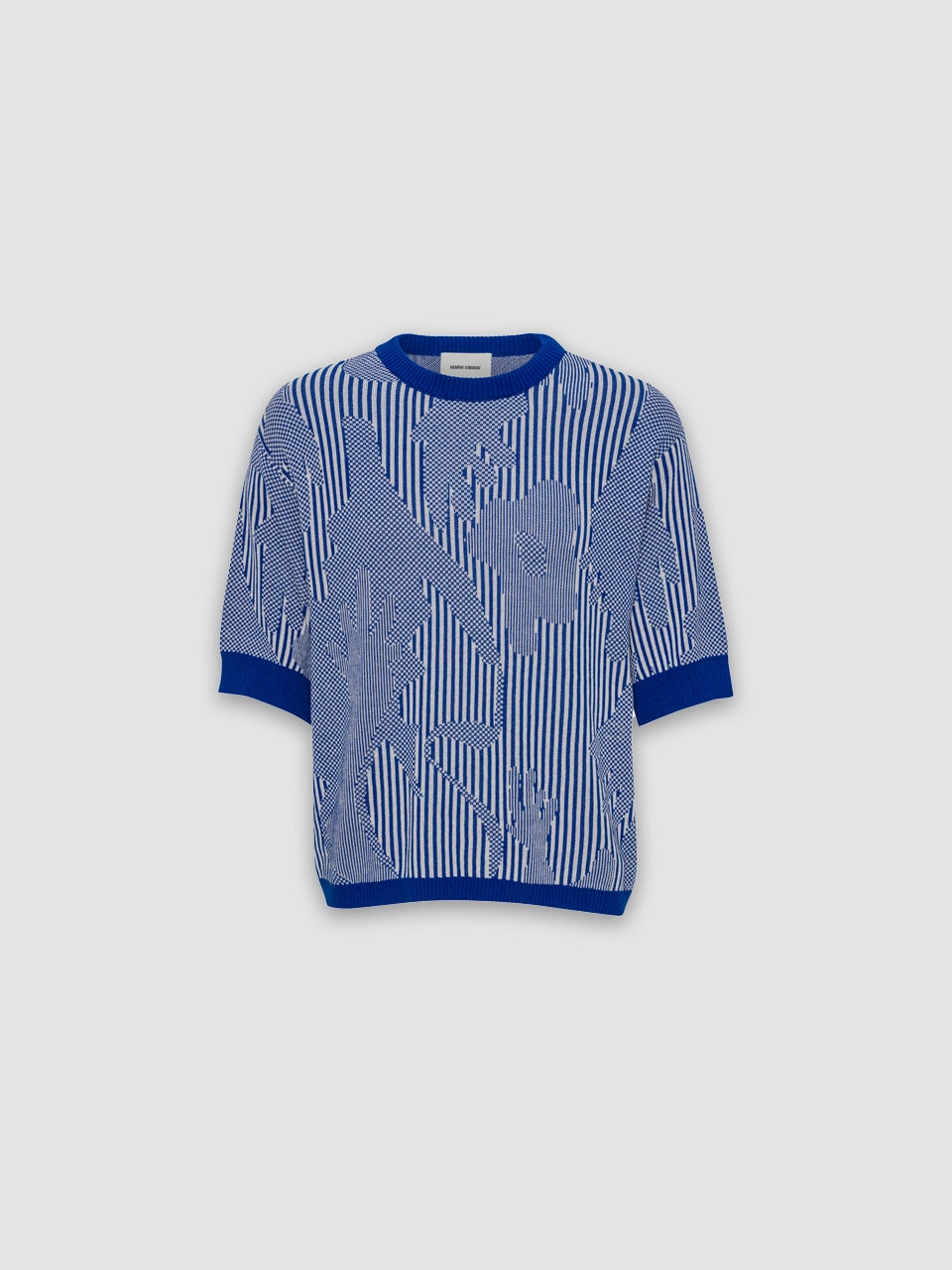 Hands Knitted Tee - Blue White Hands