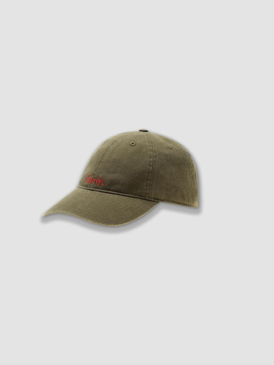 Hawk Washed Cap - Army/Red - ect.studio