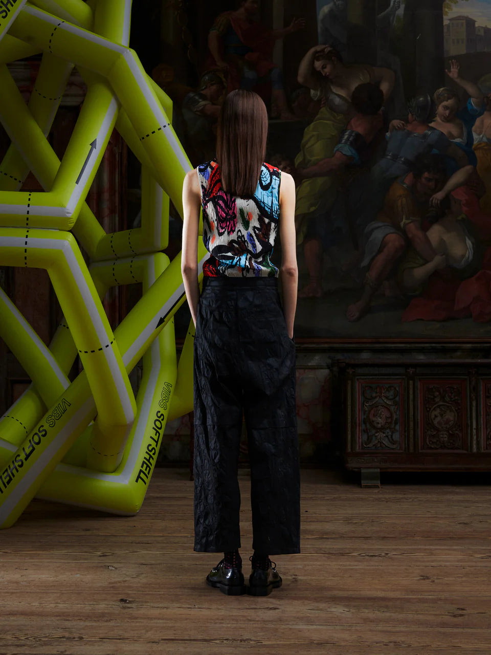 Sleeveless Plisse Top