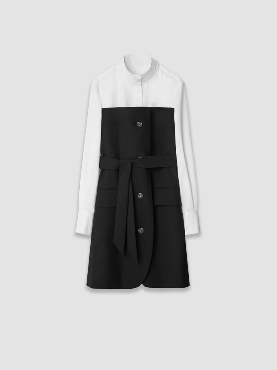 Hybrid Shirt Dress - White/Black