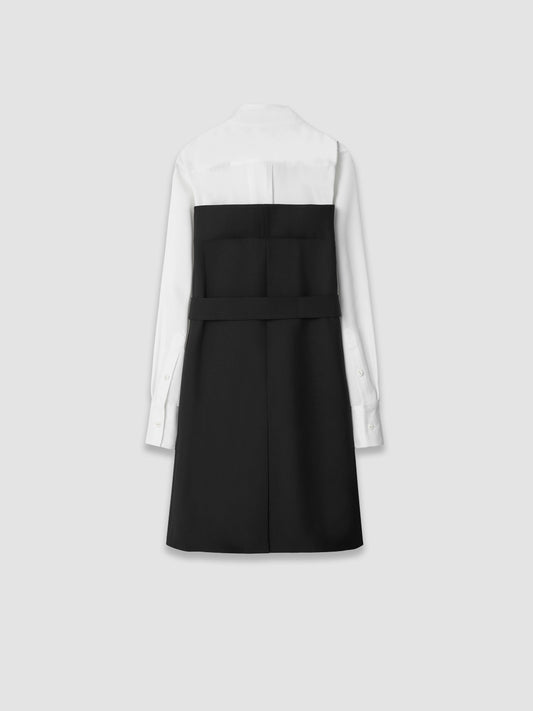 Hybrid Shirt Dress - White/Black