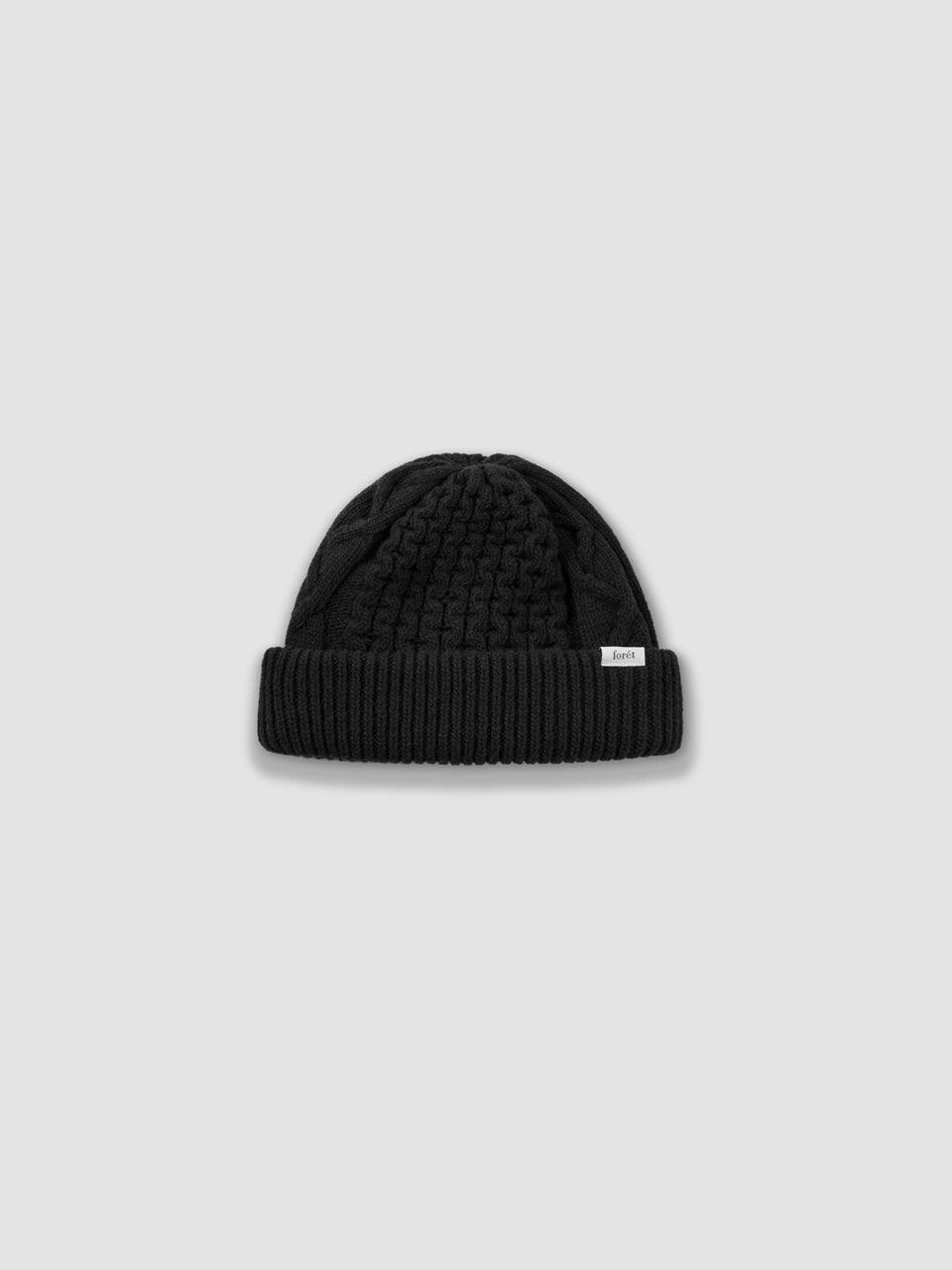 Hybrid Cable Beanie - Black - ect.studio