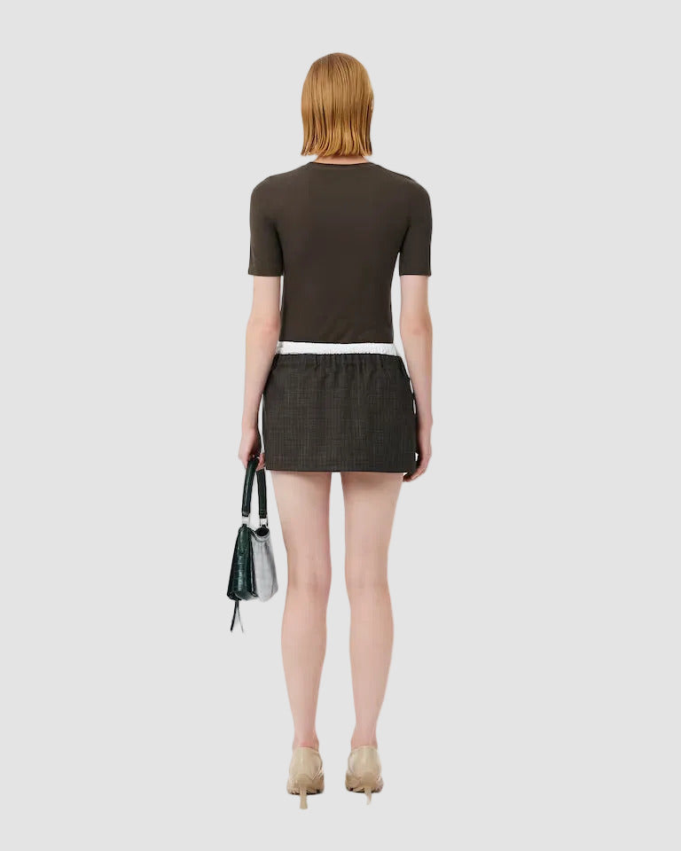 Runway Wool Mini Skirt