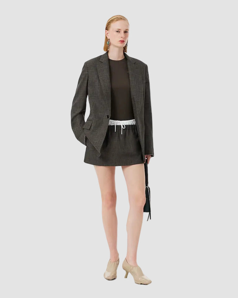 Runway Wool Mini Skirt