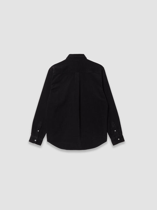 L/S Madison Cord Shirt - Black/Wax