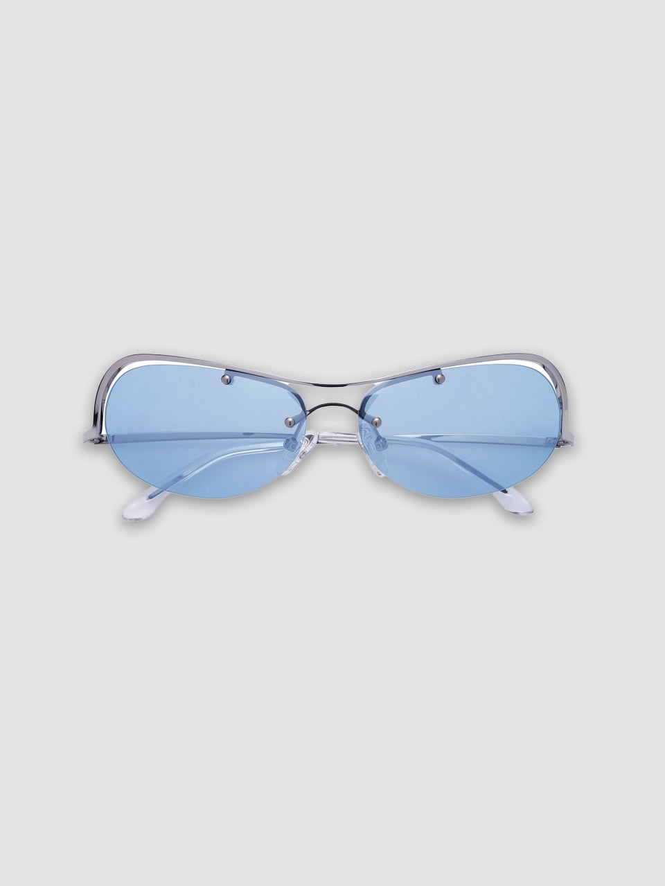 Lana Sunglasses - Silver Light Blue