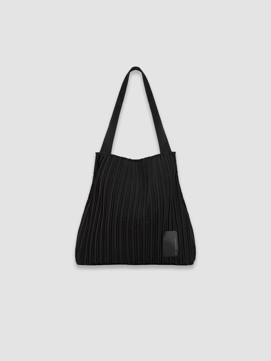 Large Crinkle Shopper Bag - Black