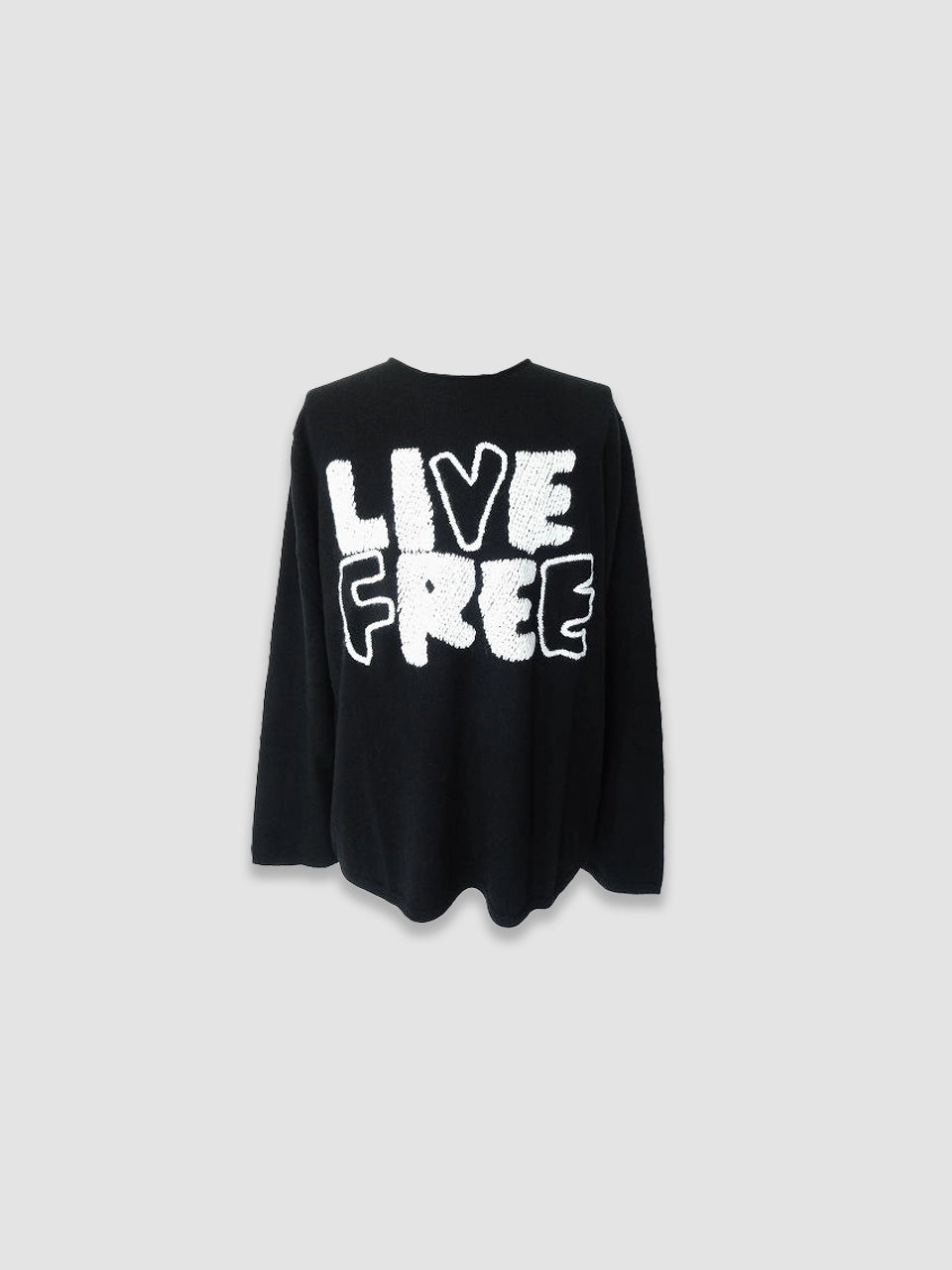 Live Free Embroidered Sweatshirt - Black