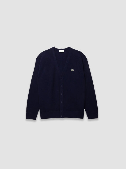 Men's Wool Cardigan - Navy Blue 166