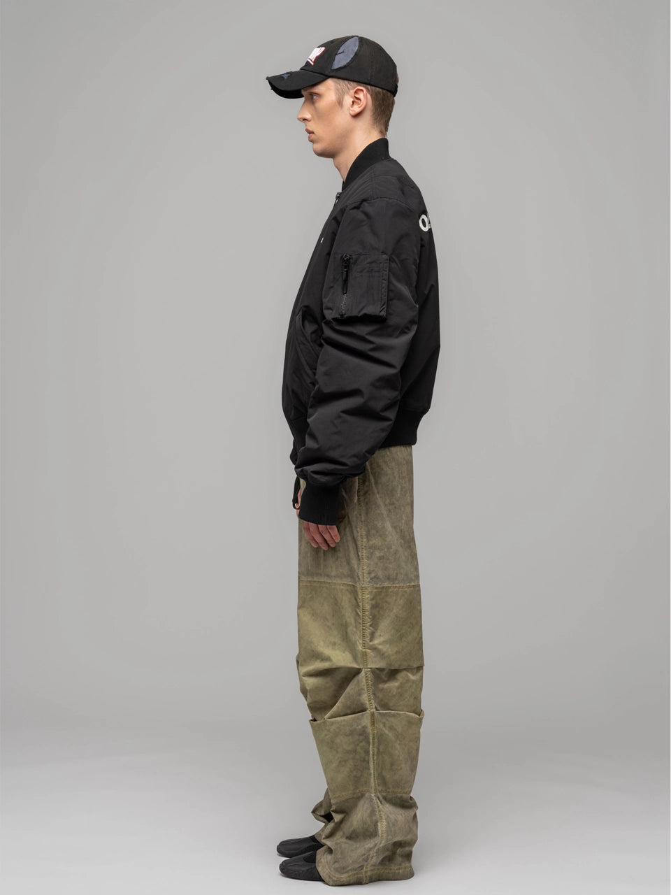 ''NIGHTHAWKS'' Bomber Jacket - Black