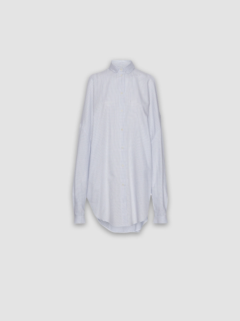 New Bumble Shirtdress - White Blue Grid