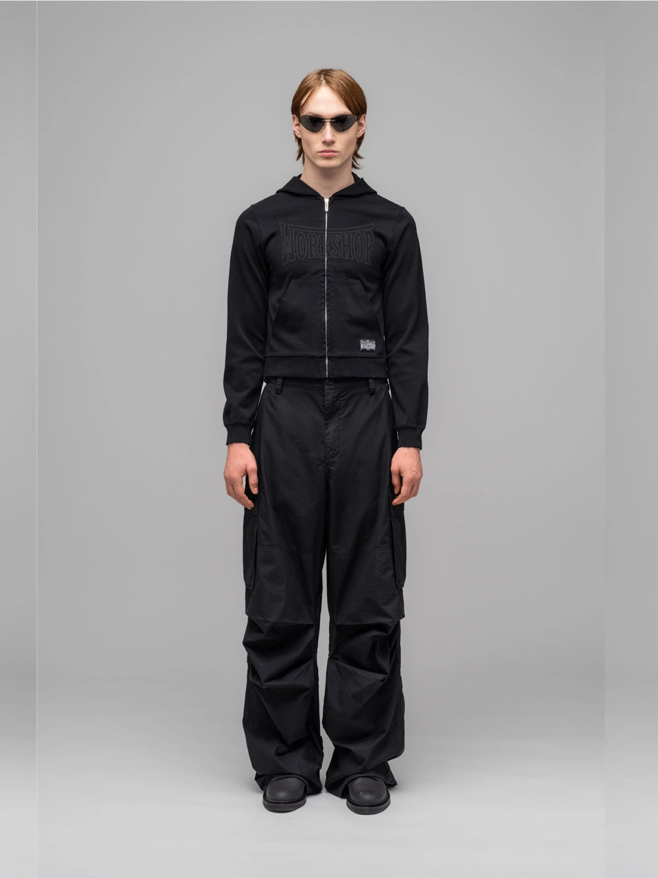 ''OVERTIME'' Cargo Pants - Black