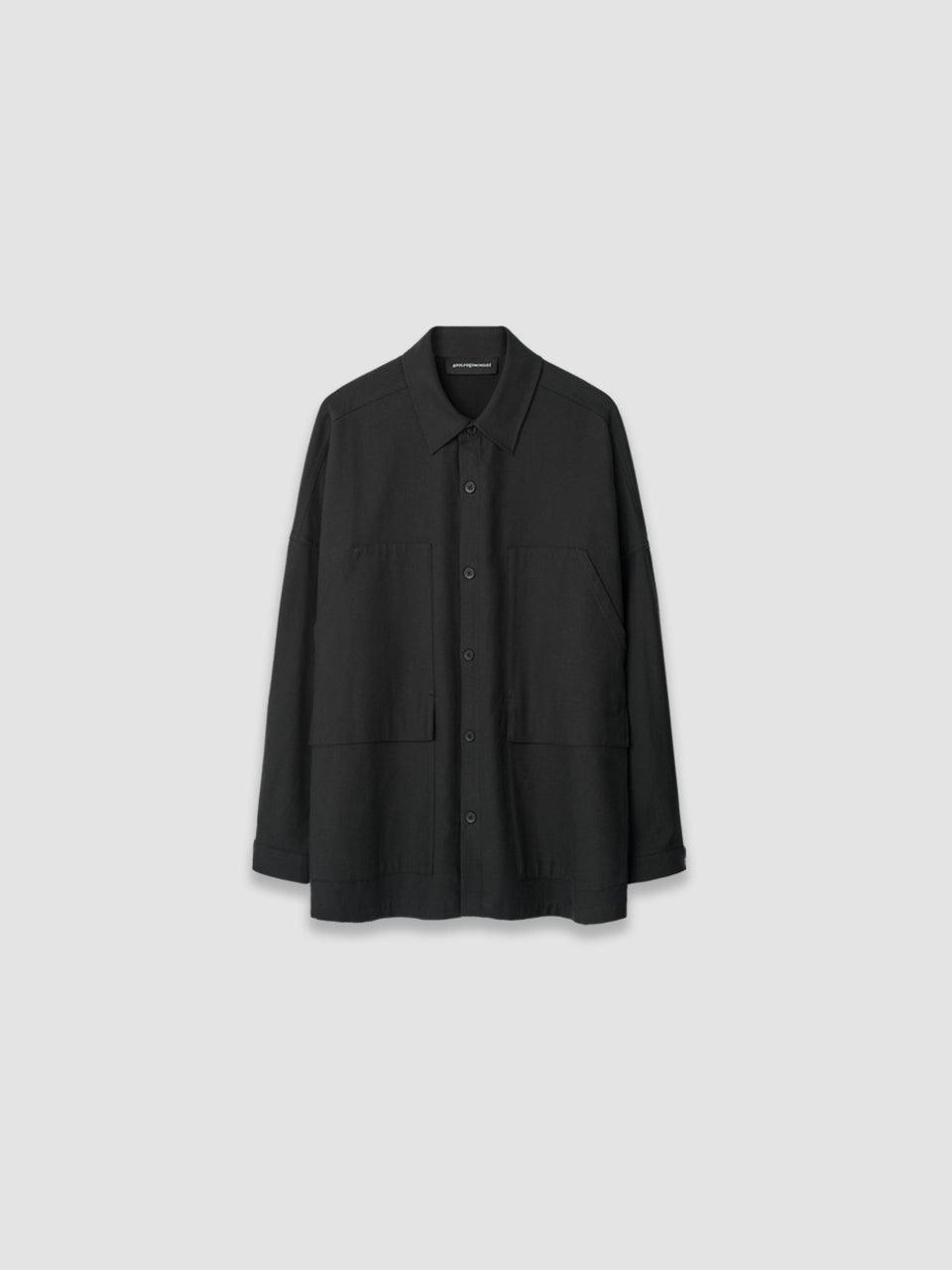 Oversized Overshirt - Black - ect.studio