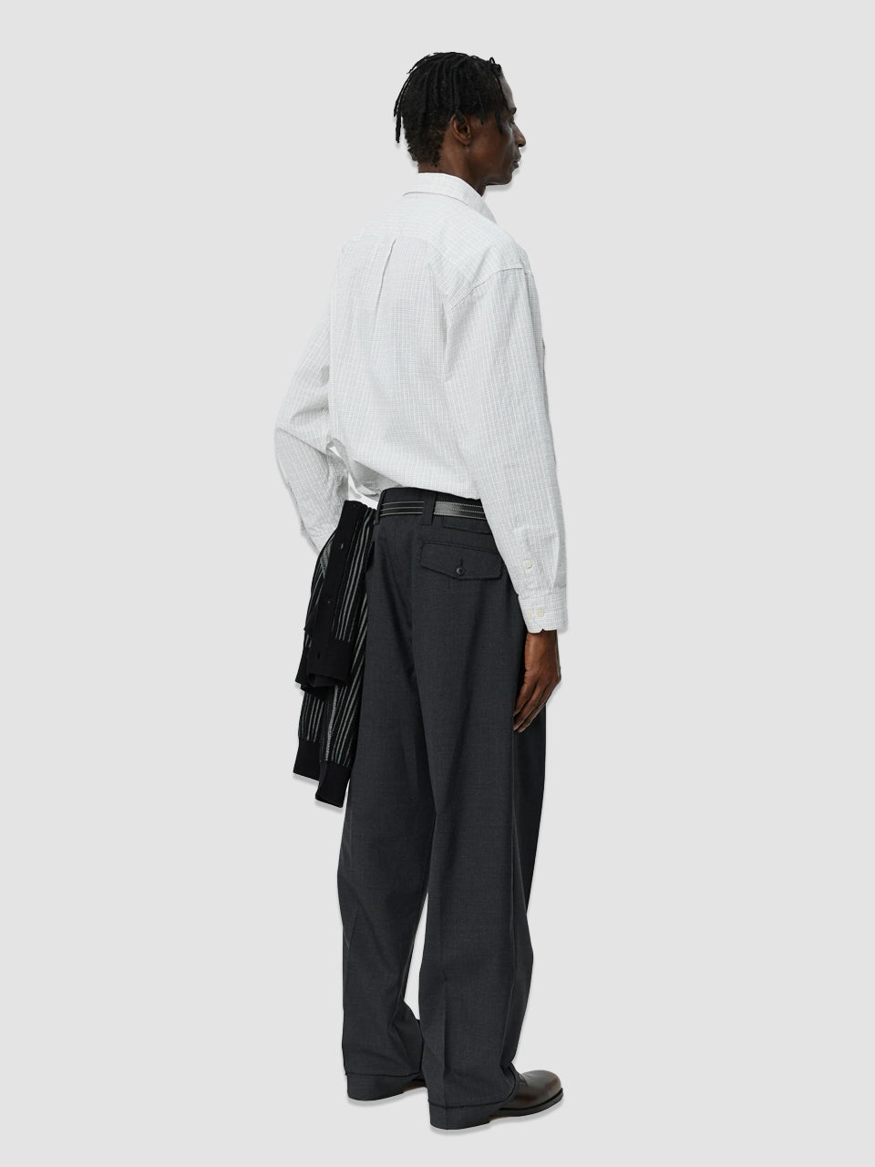 Patch Trousers - Grey Wool