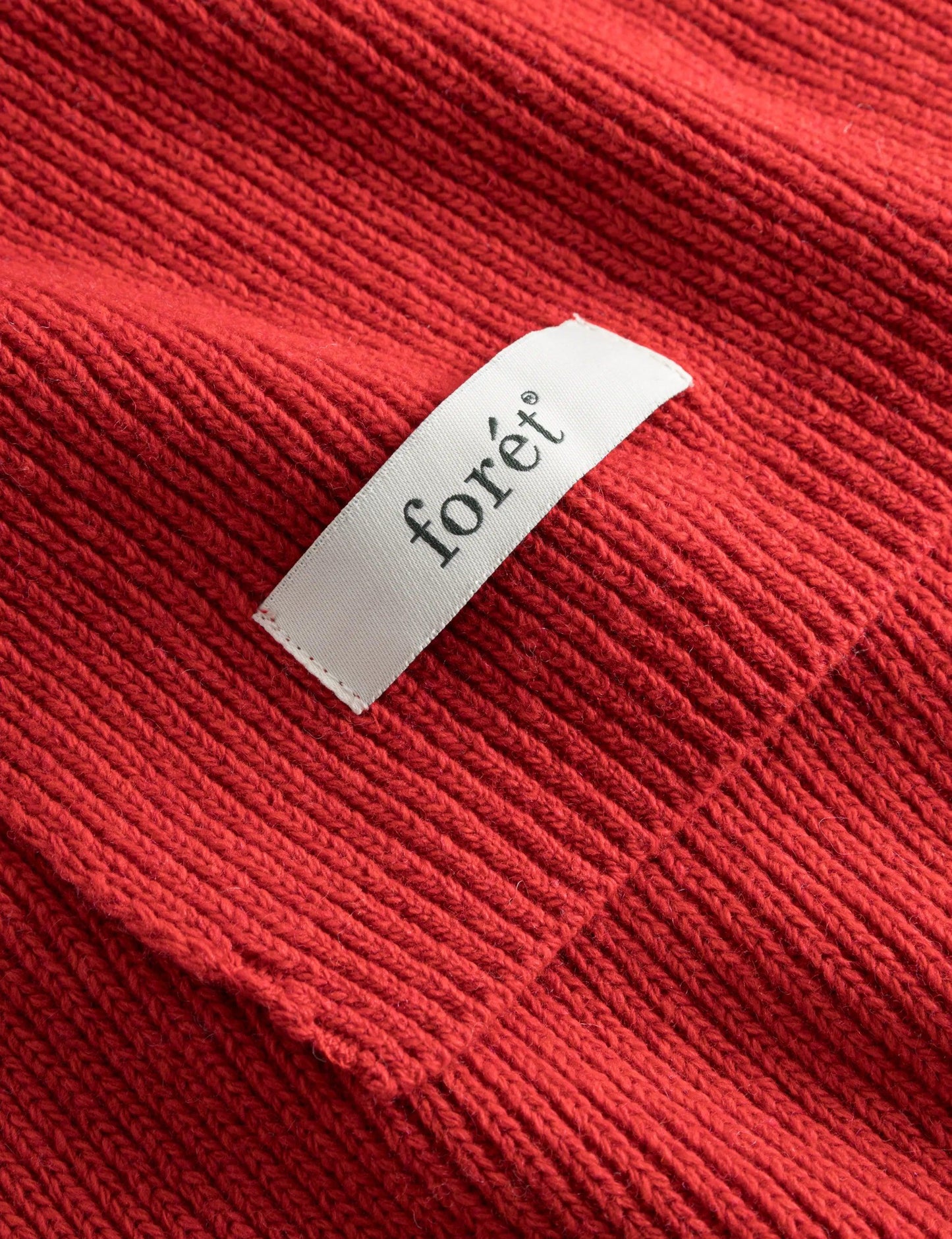 Relax Rib Scarf - Red - ect.studio