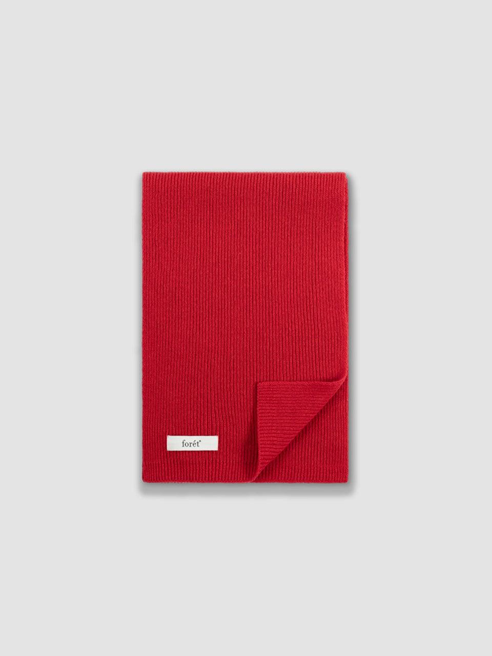 Relax Rib Scarf - Red - ect.studio