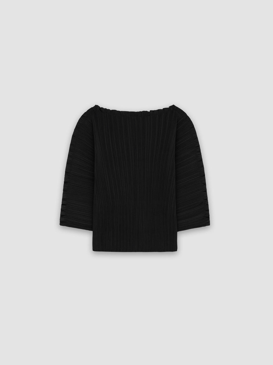 Ruffle Crinkle Top - Black