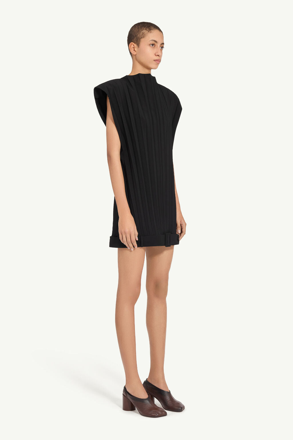 Pleated Mini Dress