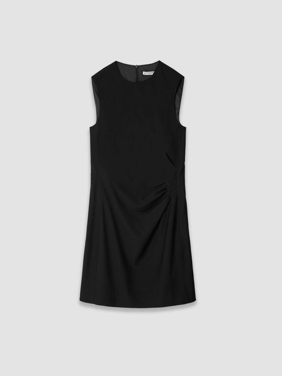 Side Drape Dress - Black - ect.studio