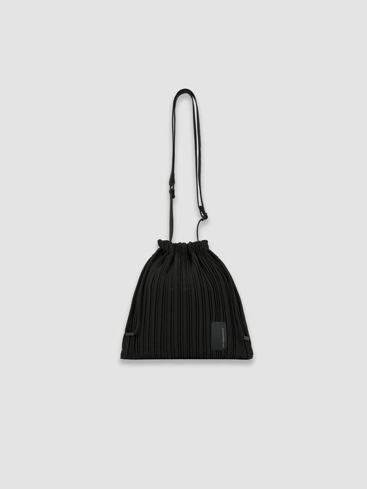 Petit sac à bandoulière froissé - Noir