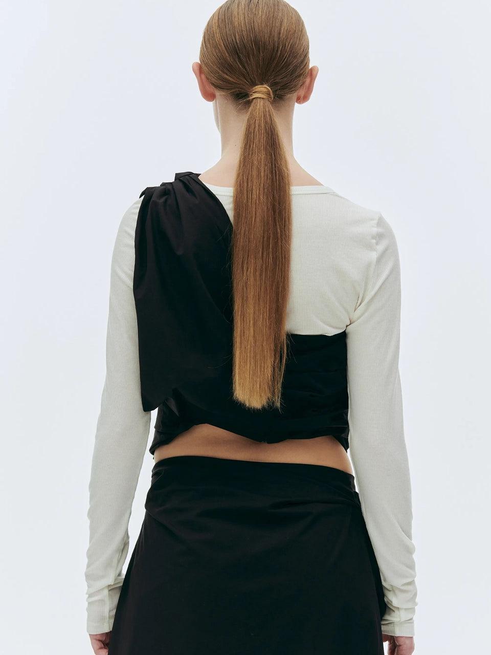 Cyprus Drape Top - Black - ect.studio