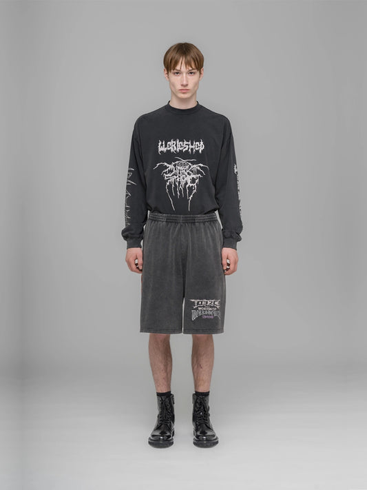 ''Telepresence'' Comfort Shorts - Faded Black