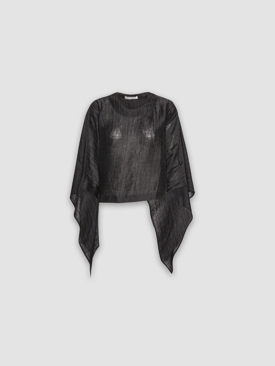 Uncut Silk Blouse - Black