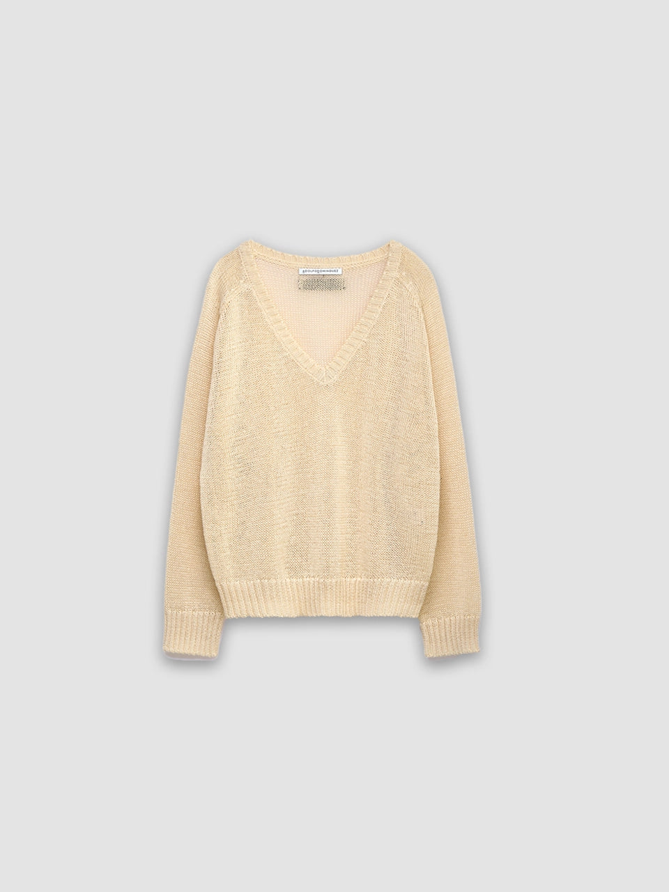 V-neck Sweater - Ecru