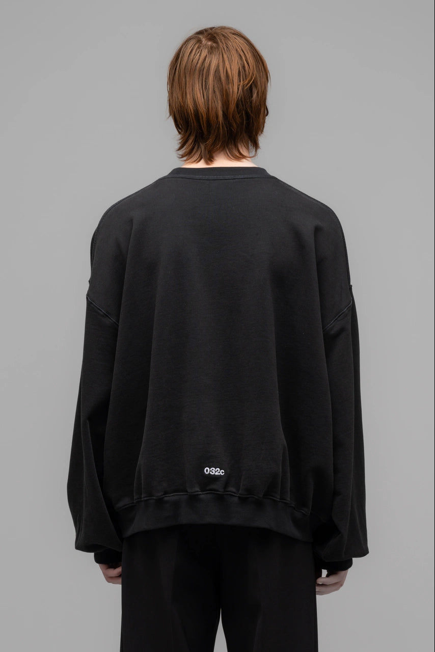 ''VICTOR'' Bubble Crewneck - Faded Black