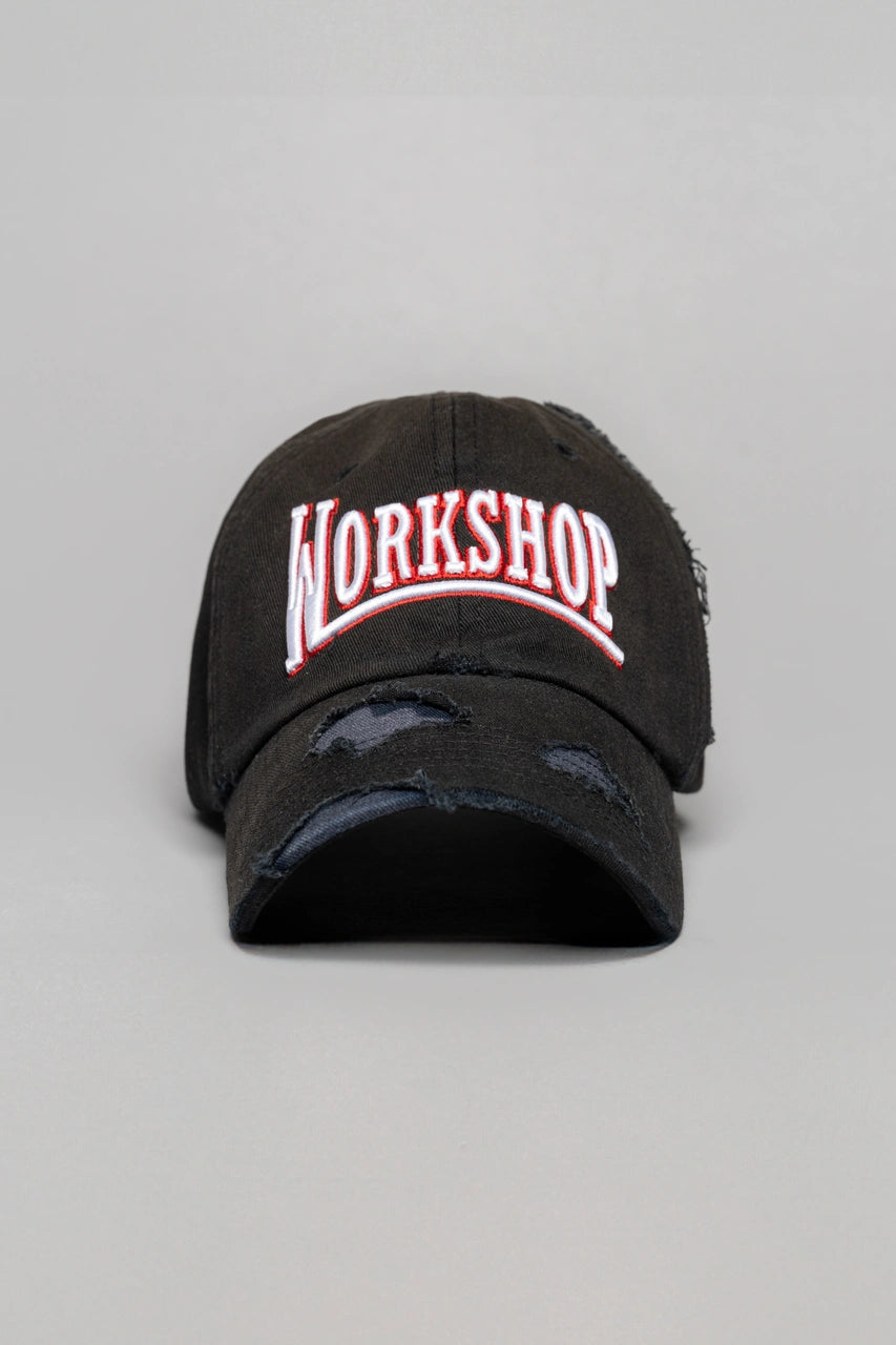 ''VICTOR'' Distressed Cap - Black/Dark Blue