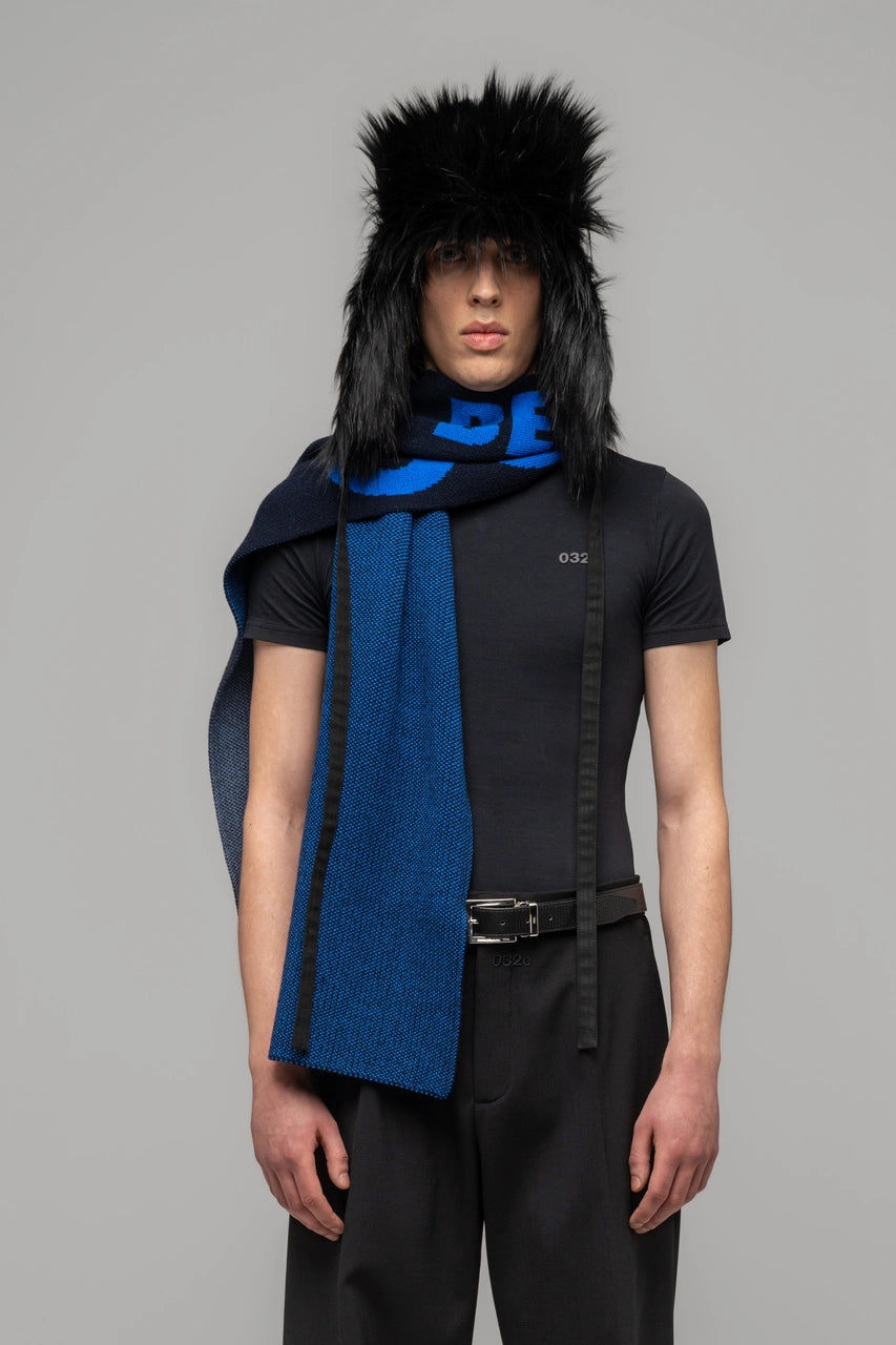 ''SELFIE'' Scarf - Dark Blue