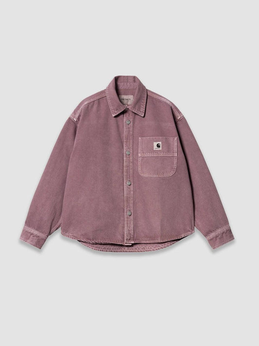 W' Georgia Shirt Jacket - Dusty Fuchsia Stone Dyed - ect.studio