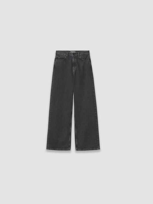 W' Jane Pant - Black Heavy Stone Washed