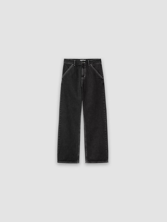 W' Simple Pant - Black Stone Washed