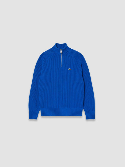 Zip-knit Sweater - Blue