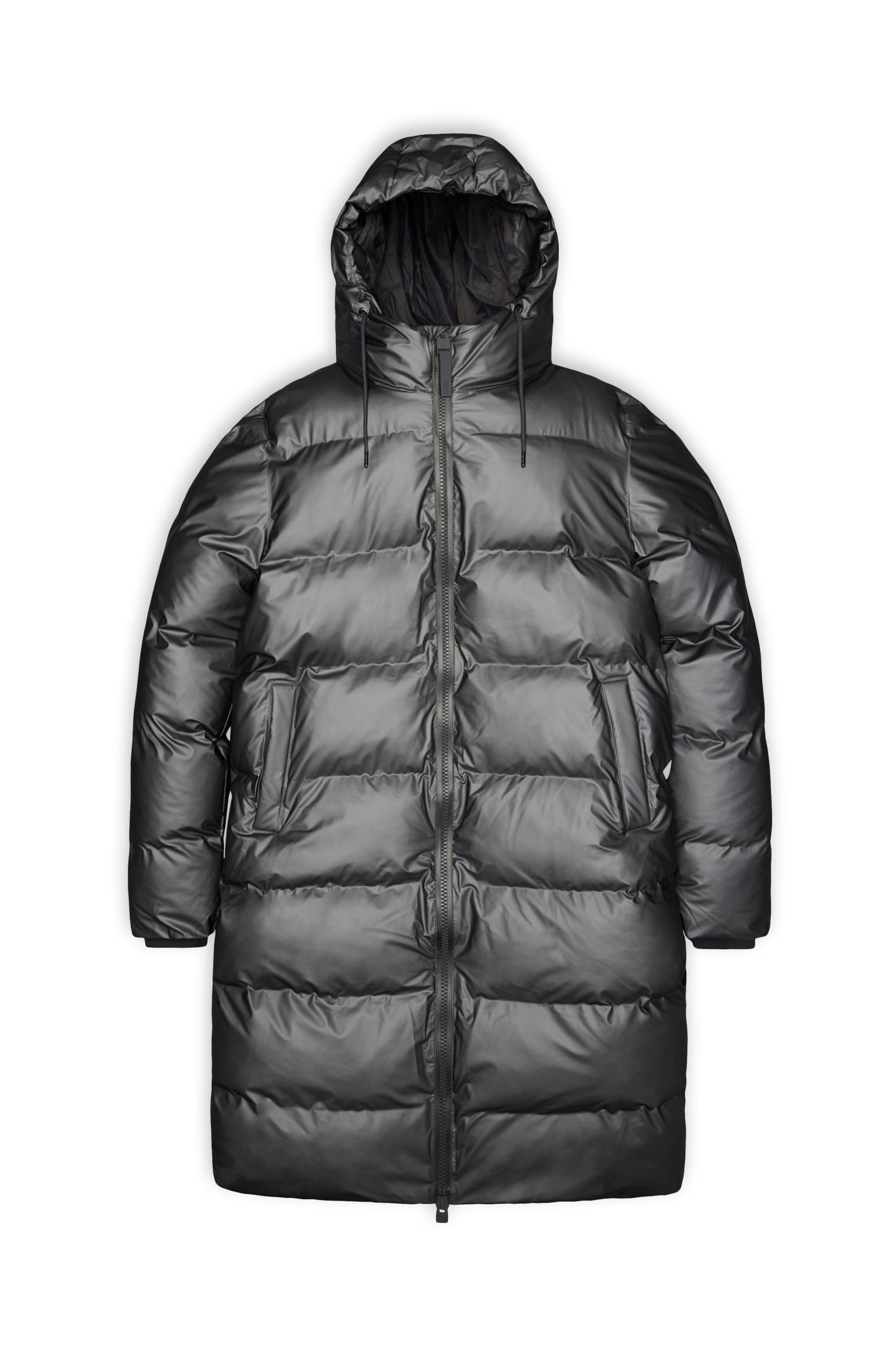 Alta Long Puffer Jacket W3T4 - Metallic Grey - Rains - ect.studio