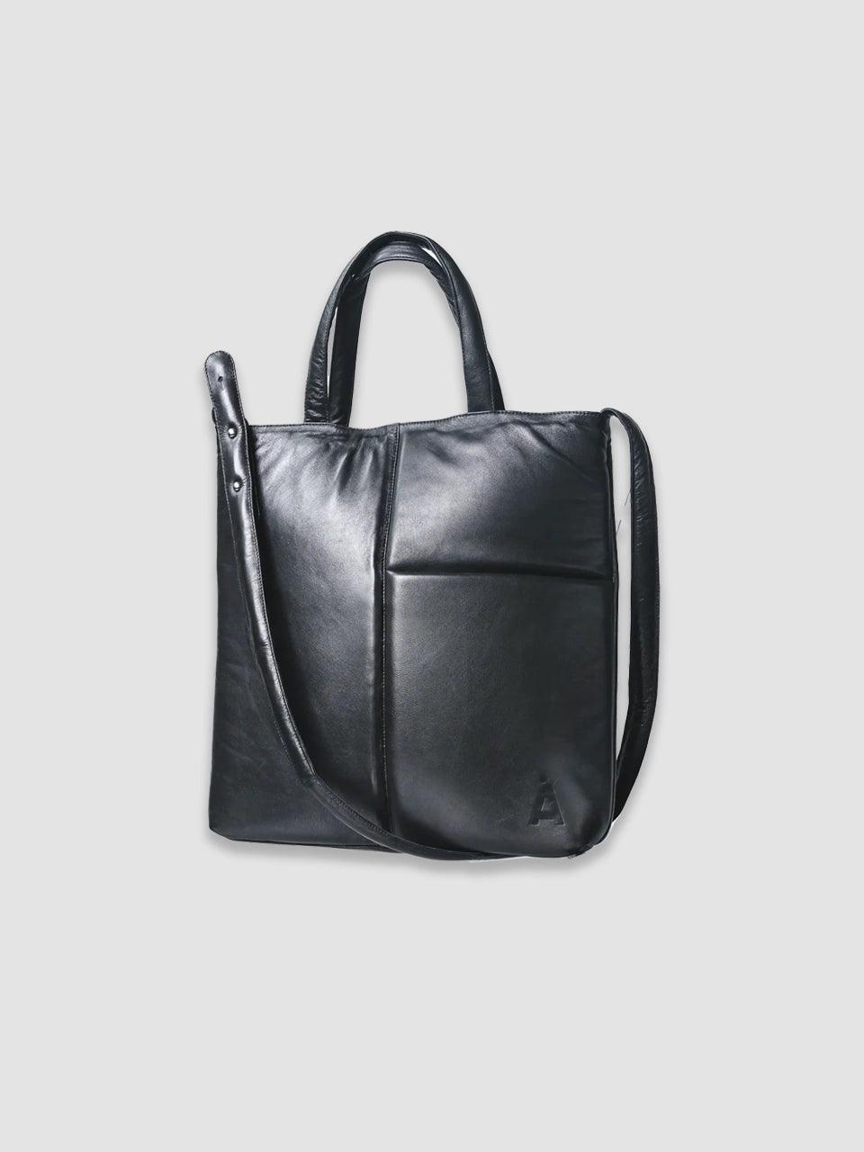 Biggie Padded Leather Shopper - Black - Aster - ect.studio