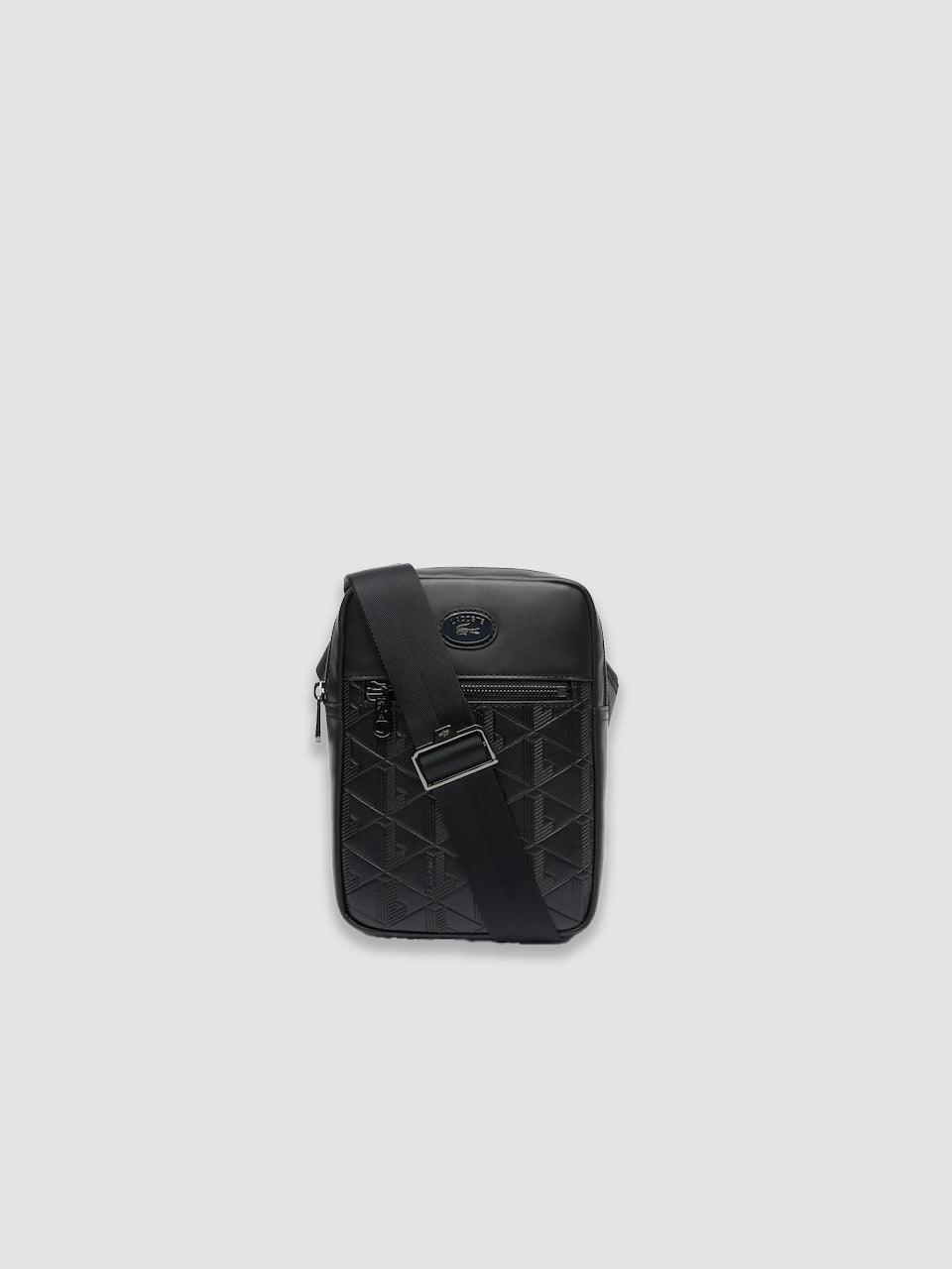 Embossed Monogram Vertical Satchel - Black - Lacoste - ect.studio