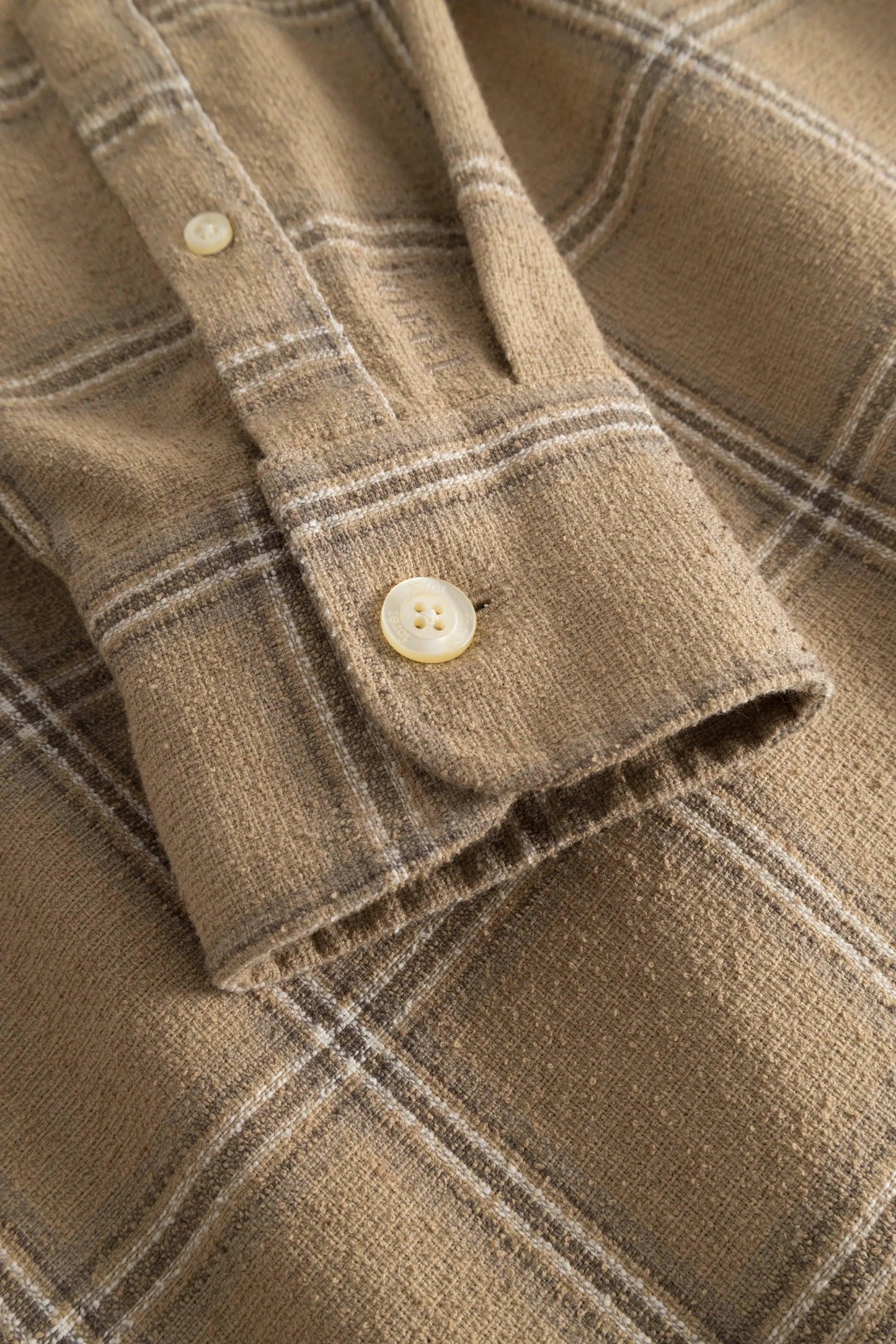 Fable Check Shirt - Khaki Check - Fóret - ect.studio