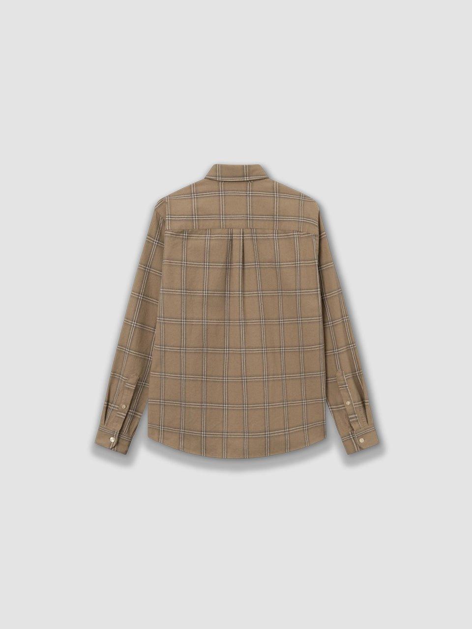 Fable Check Shirt - Khaki Check - Fóret - ect.studio