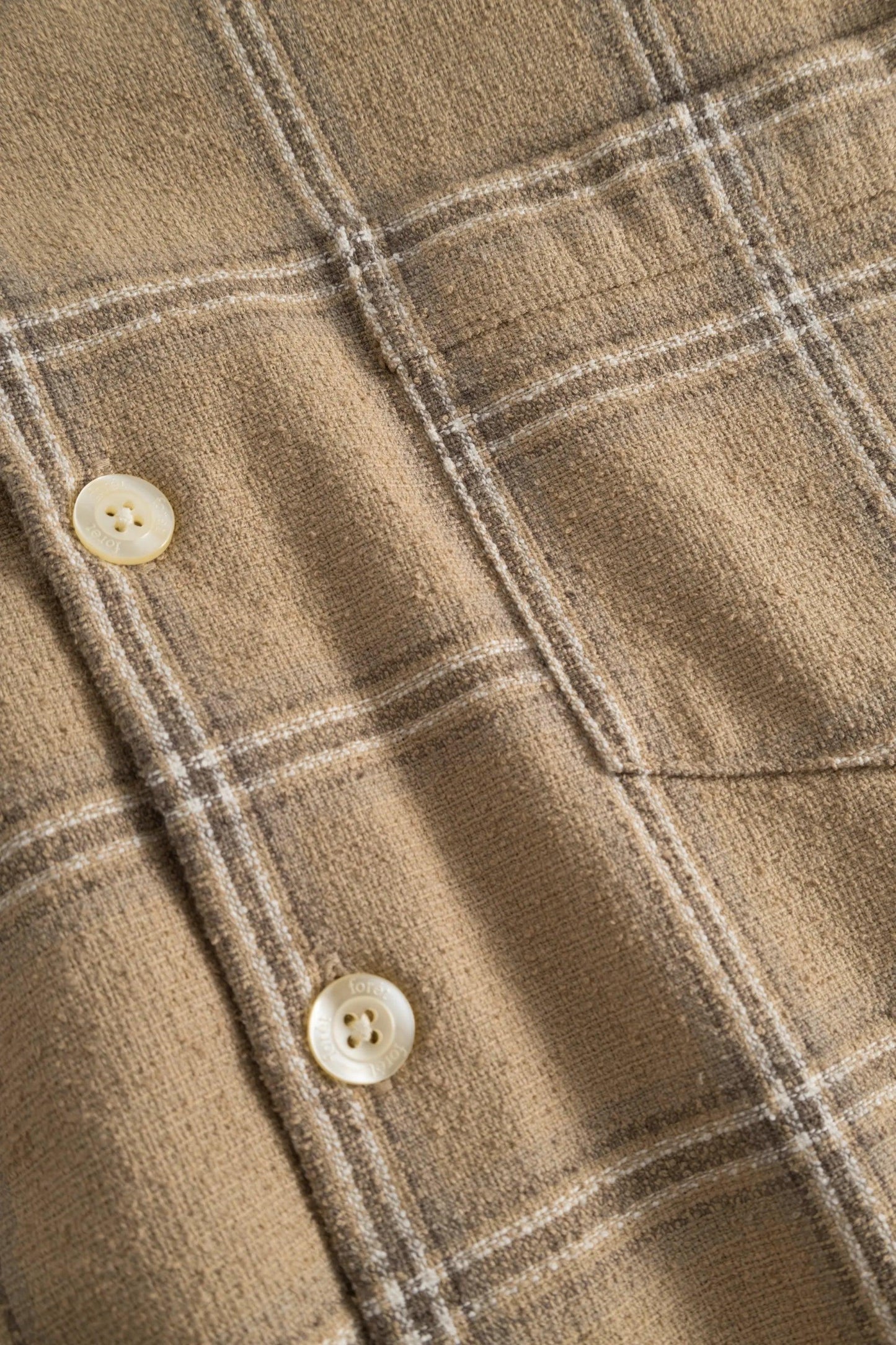 Fable Check Shirt - Khaki Check - Fóret - ect.studio