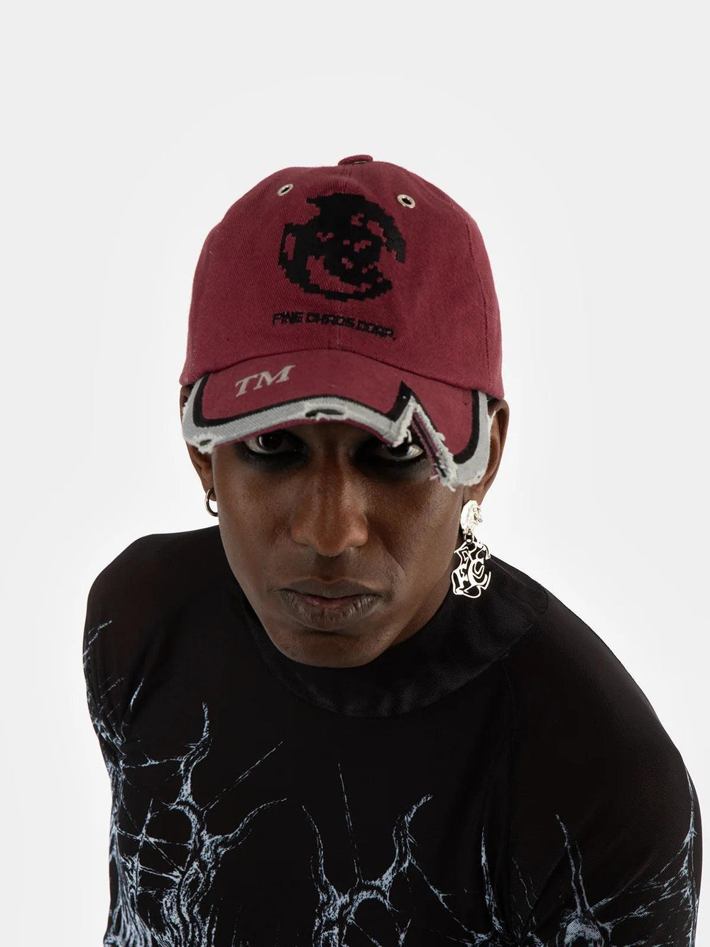 FC Corp. Denim Cap - Burgundy - Fine Chaos - ect.studio