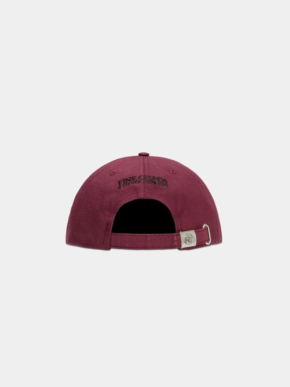 FC Corp. Denim Cap - Burgundy - Fine Chaos - ect.studio