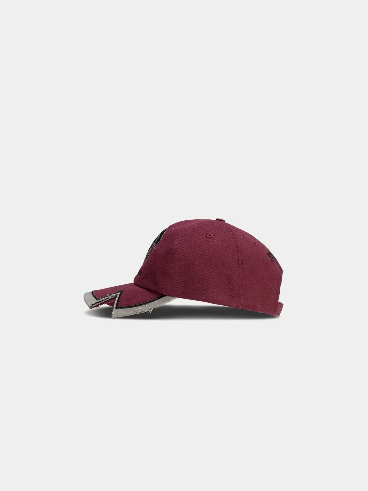 FC Corp. Denim Cap - Burgundy - Fine Chaos - ect.studio