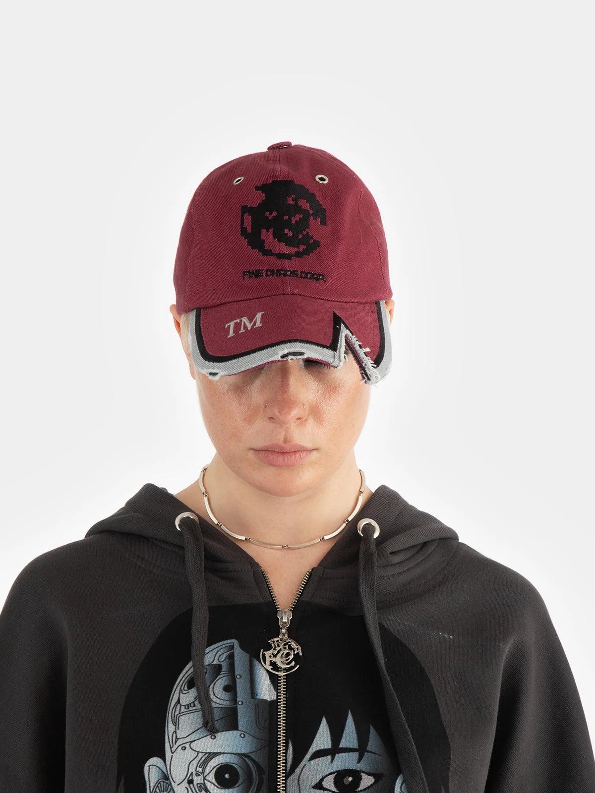 FC Corp. Denim Cap - Burgundy - Fine Chaos - ect.studio