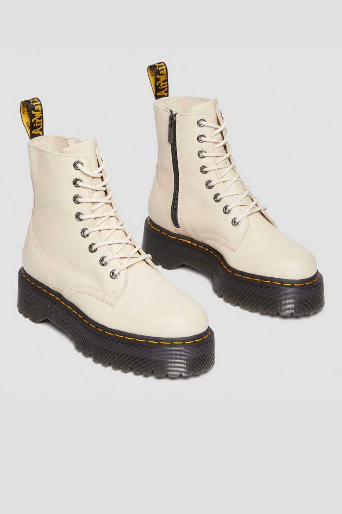 Jadon III Pisa Leather Platform Boot - Parchment Beige - Dr. Martens - ect.studio